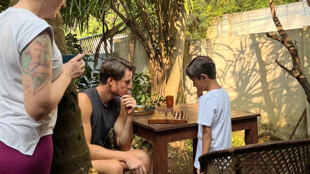 yoga-ashram-chess-game-mindfulness-devvrat-yoga-sangha-kerala