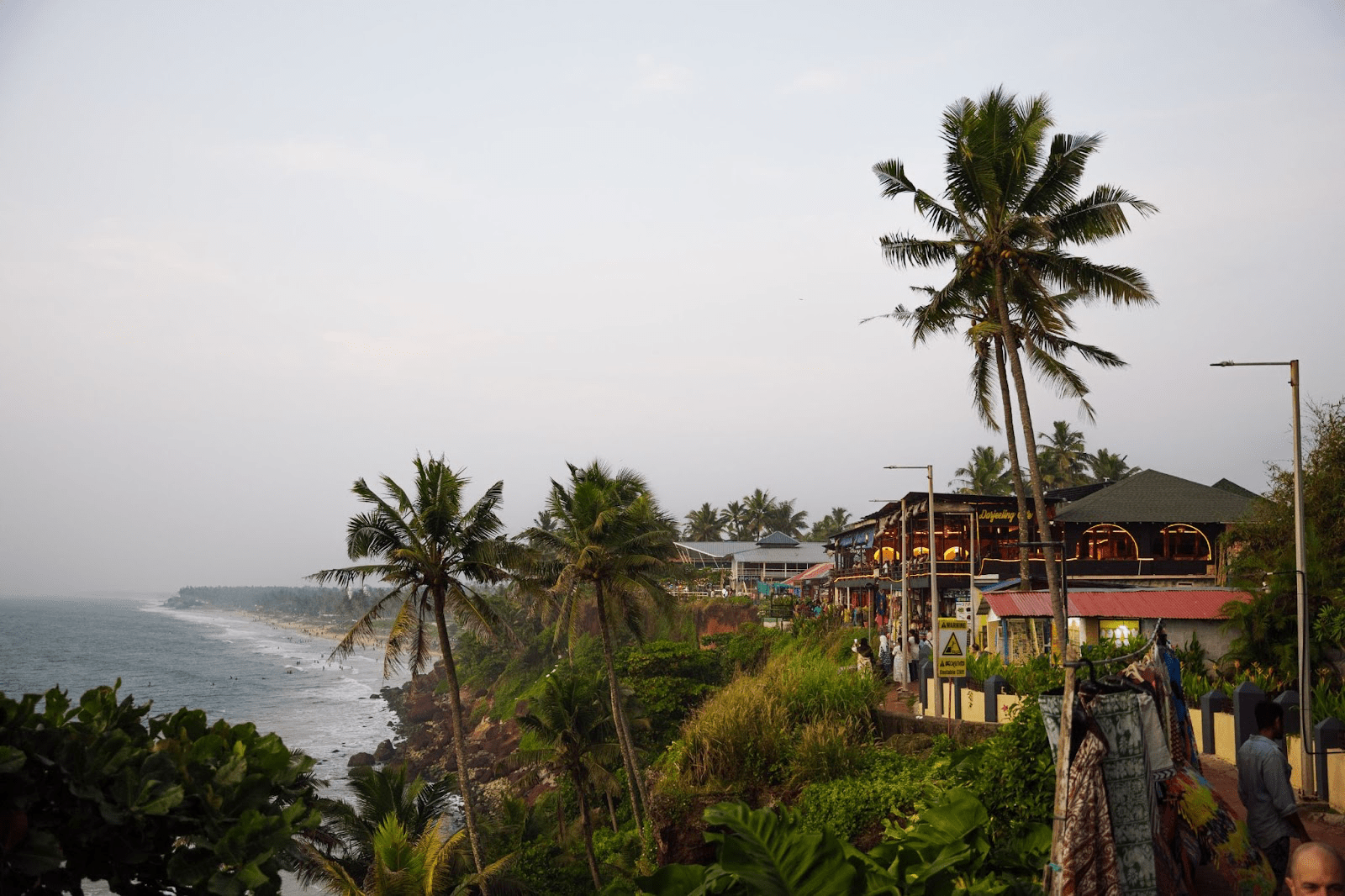 Varkala cliffs in Varkala, Kerala, India - Devvrat Yoga Sangha