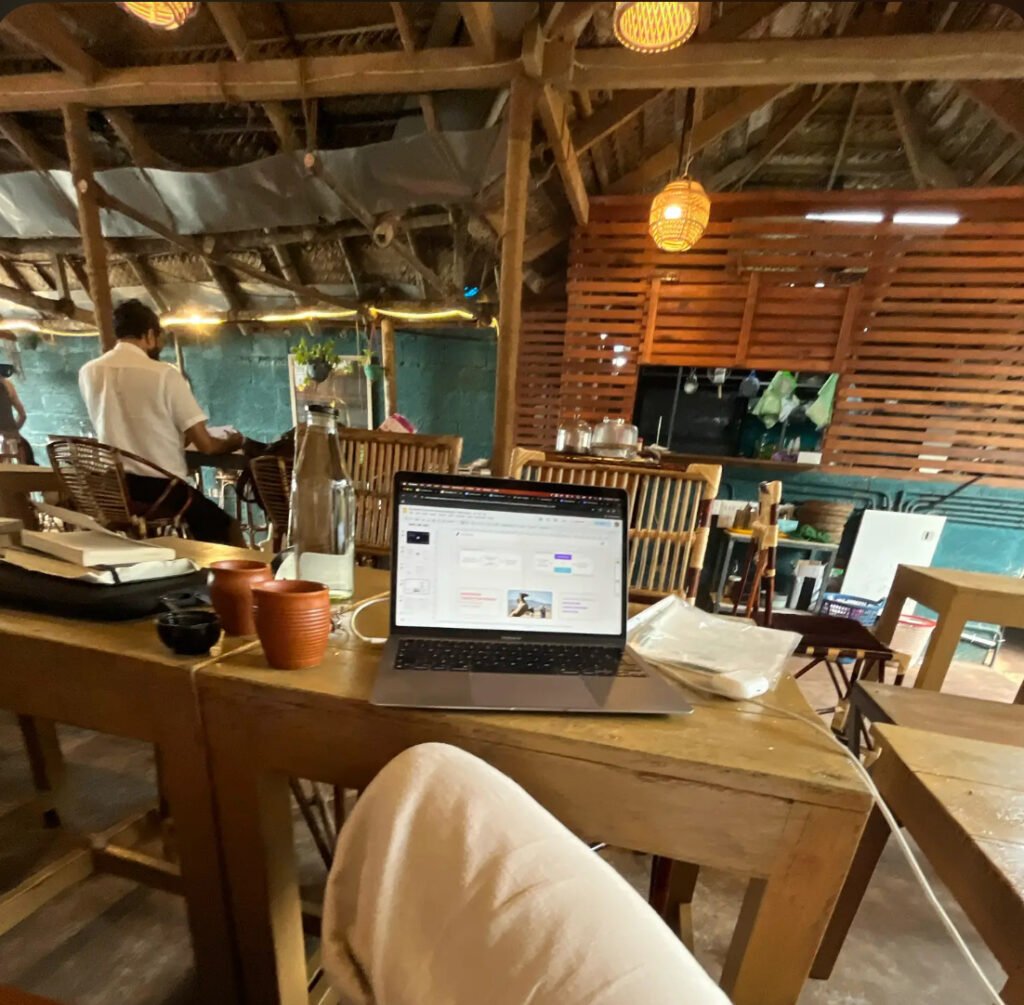 laptop friendly cafe in varkala - devvrat yoga sangha